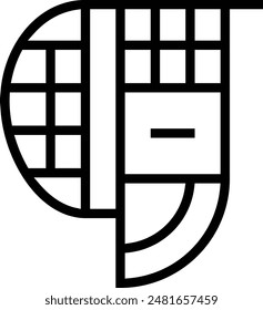 fencing mask icon. Thin linear style design isolated on white background