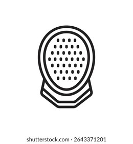 Fencing Mask Outline Icon Vector Illustration