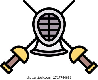 Esgrima Nuevo Vector de diseño de iconos creativos