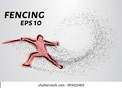 Fencing of the particles. Silhouette of fencing from small circles.