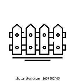Fencing place line icon, concept sign, outline vector illustration, linear symbol.