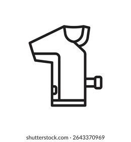 Fencing Plastron Outline Icon Vector Illustration