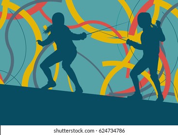 Taekwondo Fight Man Vector Abstract Background Stock Vector (Royalty