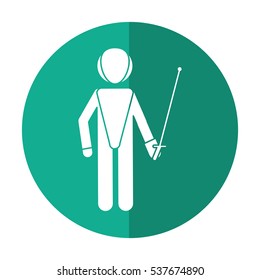 fencing player sport athlete shadow