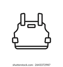 Ilustração do vetor do ícone de contorno do protetor de vedação