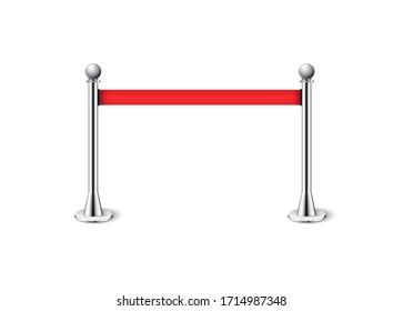 Fencing Red Rope Exclusive Entrance Event Vector Pole Barrier Celebrity Metal Vip Line