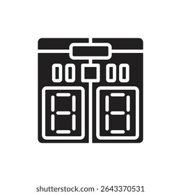 Fencing Scoreboard Filled Icon Vector Illustration