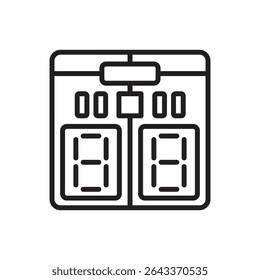 Fencing Scoreboard Outline Icon Vector Illustration