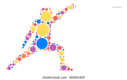 fencing shape vector design by color point