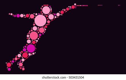 fencing shape vector design by color point
