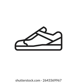 Fencing Shoe Outline Icon Vector Illustration