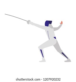 Fencing Sport Design Stock Vector (Royalty Free) 1207920232