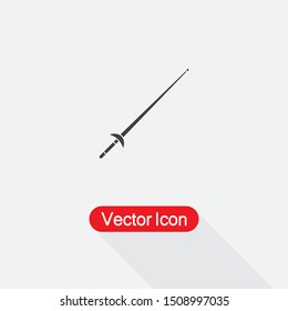 Fencing Sport Icon, Fencing Sword Icon Vector Illustration Eps10