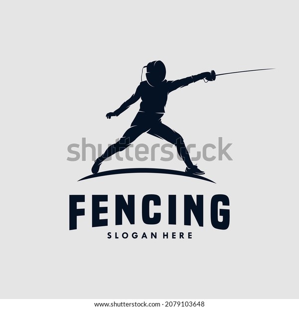 Fencing Sport logo design
template
