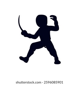 Fencing sport person sword vector symbol icon illustration emoji