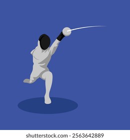 Fencing Sword Duel Sport Simple Vector