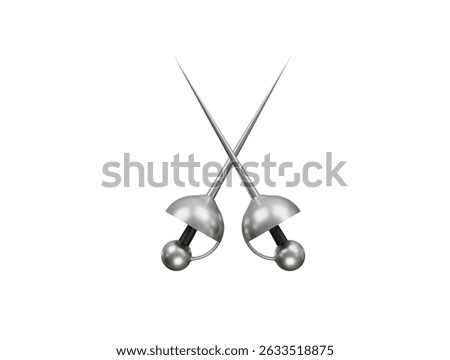  fencing sword icon 3d illustration render