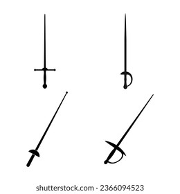 Zaunschwert-Symbol, Vektorgrafik-Design