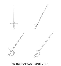 fencing sword icon vector illustration design