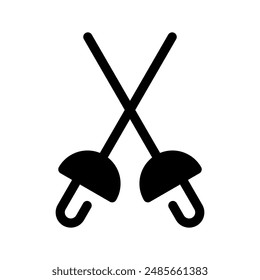 Fencing Sword Icon Vector Symbol Design Illustration