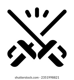 icono de la espada de vallado para tu sitio web, móvil, presentación y diseño de logotipo.