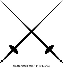 Fencing Sword Silhouette Vector Illustration Stock Vector (Royalty Free ...