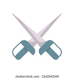 Fencing vector flat icon for web isolated on white background EPS 10 file