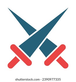 Fencing Vector Glyph Two Color Icon For Personal And Commercial Use.
