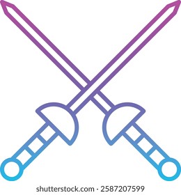 Fencing vector icon. Can be used for printing, mobile and web applications.