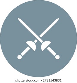 Icono de Vector de esgrima. Se puede utilizar para aplicaciones de impresión, móviles y de Web.