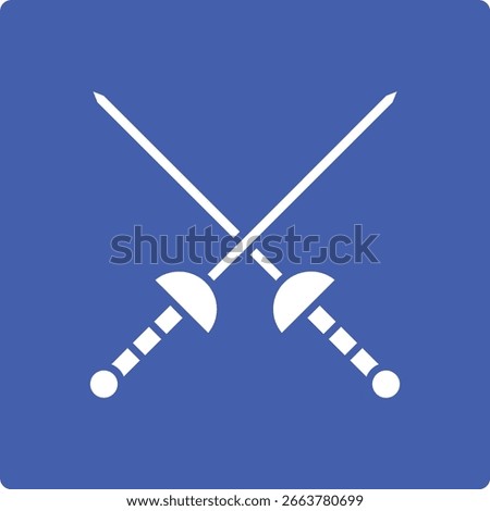 Fencing vector icon. Can be used for printing, mobile and web applications.