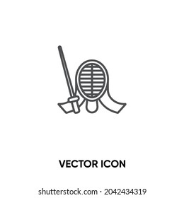 Fencing vector icon. Modern, simple flat vector illustration for website or mobile app. Fencing sport player symbol, logo illustration. Pixel perfect vector graphics	