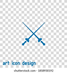 fencing vector icon on an abstract background