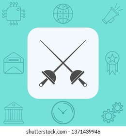Fencing vector icon sign symbol