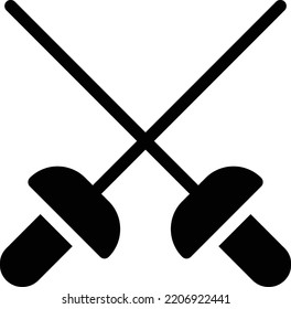 fencing Vector illustration on a transparent background. Premium quality symmbols. Glyphs vector icons for concept and graphic design.
