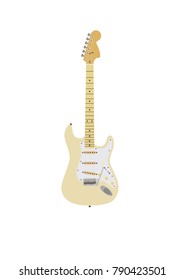 Fender guitar. Vector illustration.