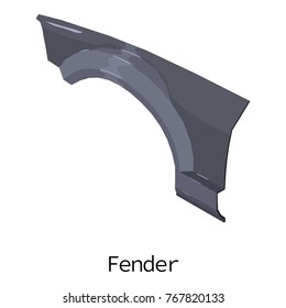 Fender icon. Isometric illustration of fender vector icon for web