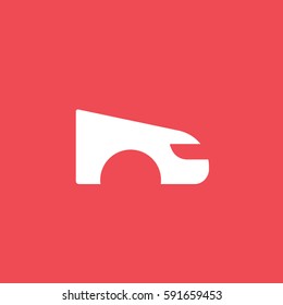 Fender Wing Flat Icon On Red Background