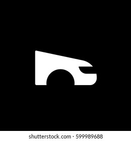 Fender Wing Flat Icon On Black Background