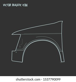 Fenders icon line element. Vector illustration of fenders icon line isolated on clean background for your web mobile app logo design.