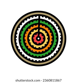 feng shui compass taoism color icon vector. feng shui compass taoism sign. isolated symbol illustration