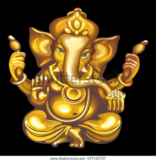 Feng Shui Talismans Ganesha Stock Vector Royalty Free 197532707