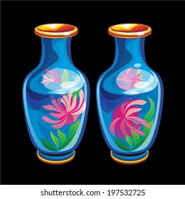 Feng Shui talismans: two vases.