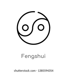 fengshui vector line icon. Simple element illustration. fengshui outline icon from nature concept. Can be used for web and mobile