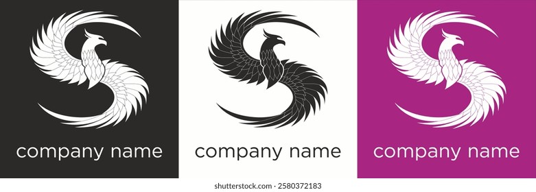 Fenix logo branding vector Letter S