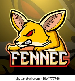 Fennec fox esport mascot logo design