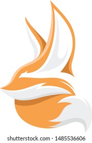 Fennec Fox Head with Flying Phoenix Negative Space Vector Design