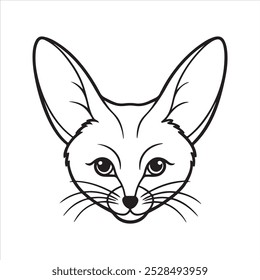 Fennec Fox head vector art design