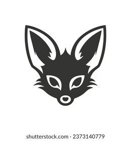 Icono del zorro Fennec sobre fondo blanco - Ilustración vectorial simple