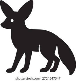  Fennec Fox Icon – Ilustración vectorial